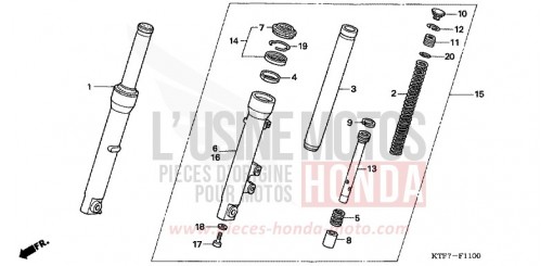 FRONT FORK SH1508 de 2008